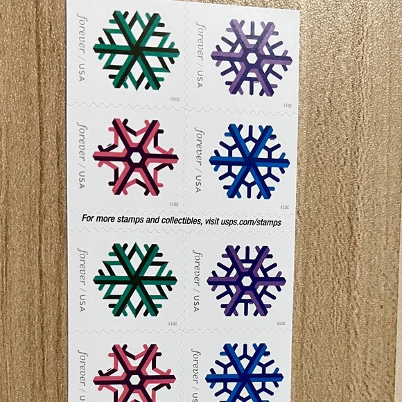 Other - Unused geometric snowflake stamps （50 sheets 1000 pieces）